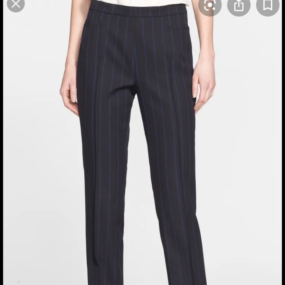 AKRIS PUNTO 100% Wool Pinstripe Tailored Pants: Sz 6